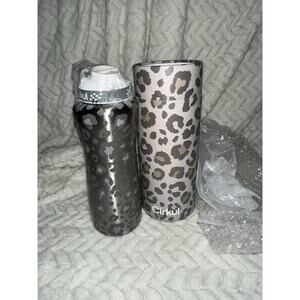 Cirkul Leopard Print Stainless Steel Tumbler Cup w/ Lid – 32 oz